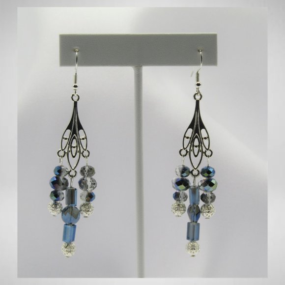 Blue and Silver Colour Beaded Jewelry Set - Picture 5 of 5
